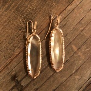 Kendra Scott peach illusion rose gold earring